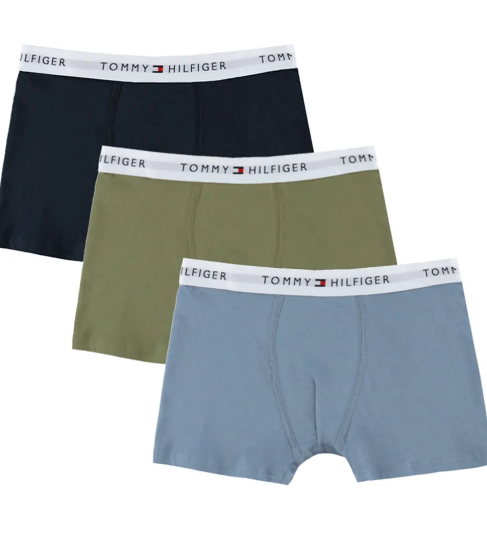 Tommy Hilfiger Boxershorts - 3-pak - Brisk Blue/Utility Sage/Des