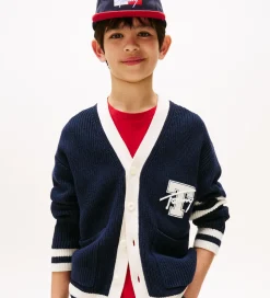 Tommy Hilfiger Cardigan - Strik - Varsity Graphic - Dark Night N