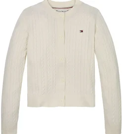 Tommy Hilfiger Cardigan - Strik - Mini Cable - Ivory Petal