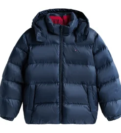 Tommy Hilfiger Dunjakke - Essential Down - Dark Night Navy