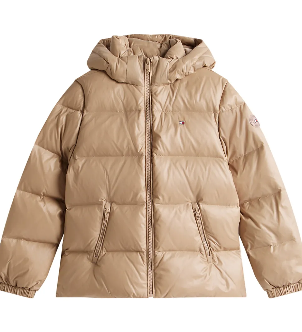 Tommy Hilfiger Dunjakke - Essential Down - Malted Milk