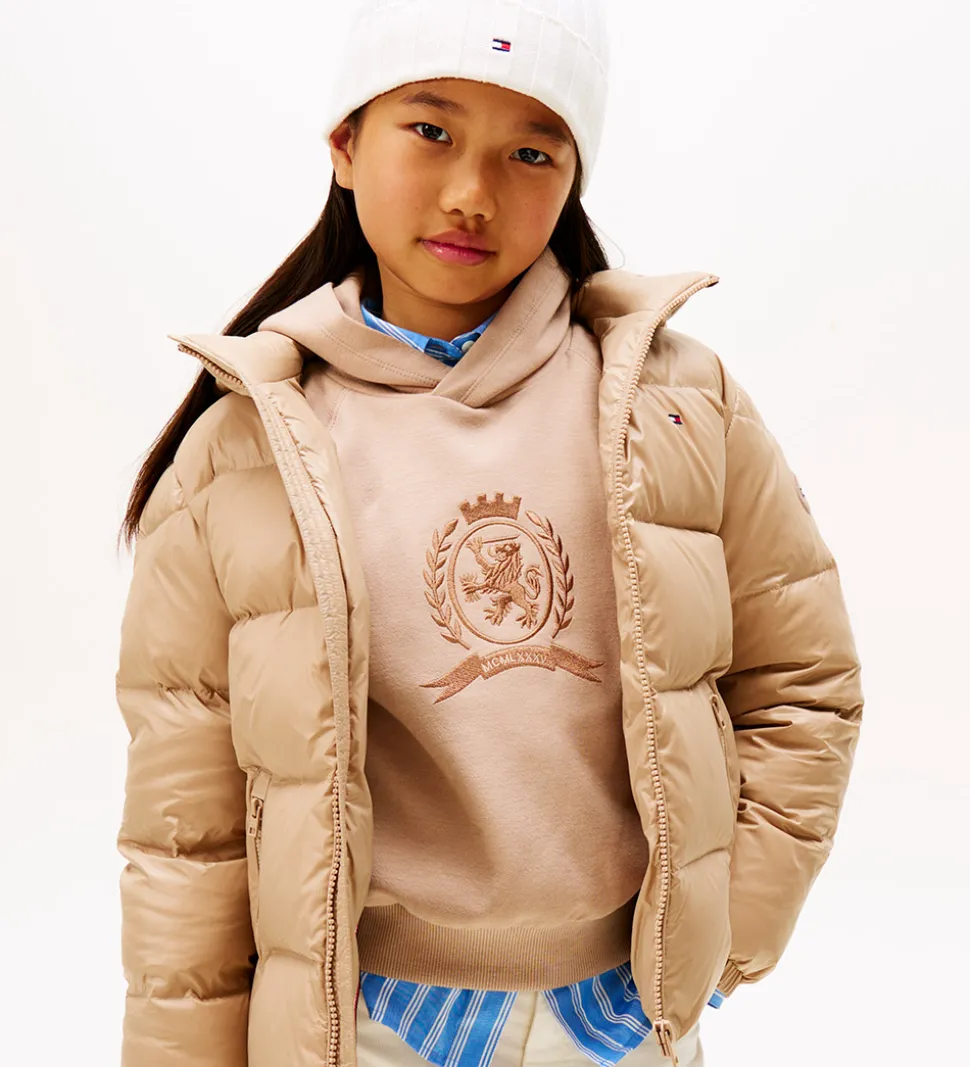 Tommy Hilfiger Dunjakke - Essential Down - Malted Milk