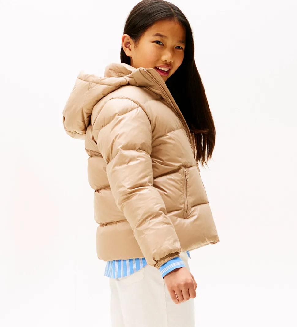 Tommy Hilfiger Dunjakke - Essential Down - Malted Milk