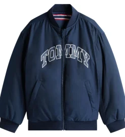 Tommy Hilfiger Dynejakke - Vendbar - Dark Night Navy