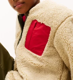 Tommy Hilfiger Fleecejakke - Vendbar - Pewter Green/Beige