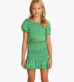 Tommy Hilfiger Nederdel - Printed Smock - Radiant Green