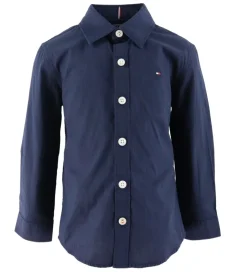 Tommy Hilfiger Skjorte - Solid Stretch - Organic - Twilight Navy