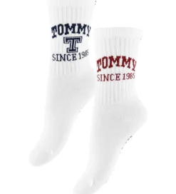 Tommy Hilfiger Strømper - 2-pak - Hvid m. Print