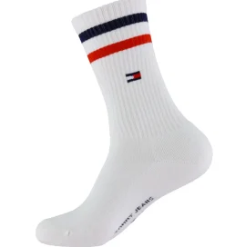 Tommy Hilfiger Strømper - 2-pak - Hvid m. Striber