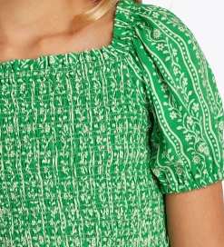 Tommy Hilfiger Top - Printed Smock - Radiant Green