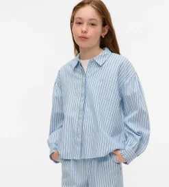 Vero Moda Girl Skjorte - VmPinnys - Airy Blue/New Pinny