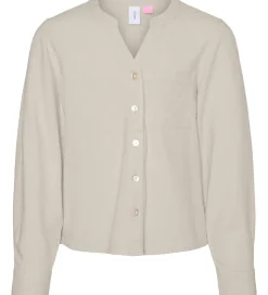 Vero Moda Girl Skjorte - VmMymilo - V-Neck - Silver Lining