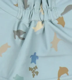 Wheat Badehat - Tonga - UV40+ - Soft Blue Sea Life