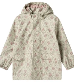 Wheat Regnjakke - PU - Ollo - Slightly Green Flowers