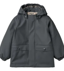 Wheat Regnjakke m. Termo - PU - Aju - Greyblue