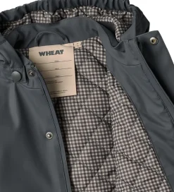 Wheat Regnjakke m. Termo - PU - Aju - Greyblue