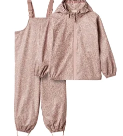 Wheat Regntøj m. Seler - PU - Charlie - Powder Flower Meadow