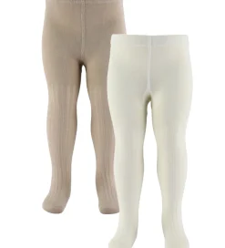 Wheat Strømpebukser - Rib - Indy - 2-pak - Sand