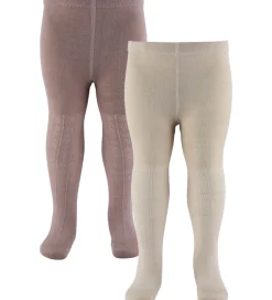 Wheat Strømpebukser - Uld - Karla - 2-pak - Dry Rose