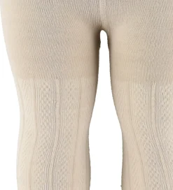 Wheat Strømpebukser - Uld - Karla - Offwhite m. Mønster